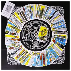 3 в 1 карты Таро колода тароцки таротологическая универсальная Вайт-Таро divination A Divining скатерть с духом маятник 3 шт