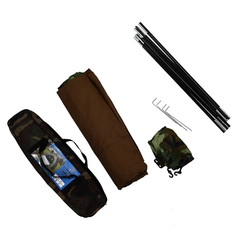 ABZB-Multiplayer Folding Tent Waterproof Four Seasons Fiberglass For Outdoor Camping Camouflage Hiking