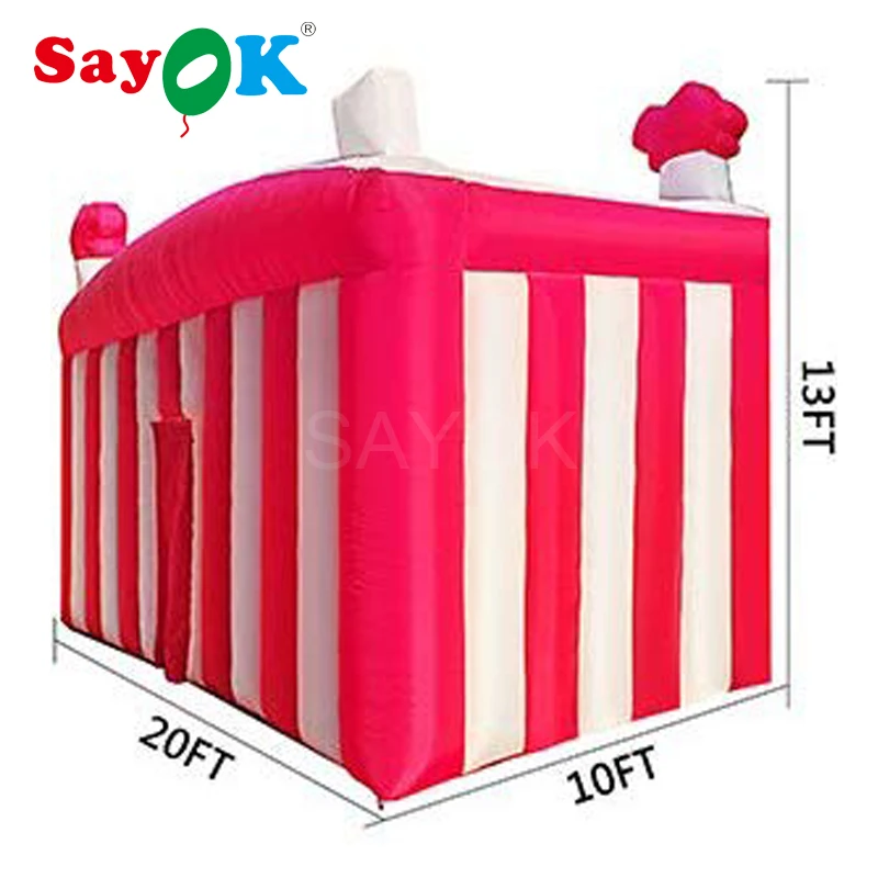  Inflatable Concession Tent Commercial Tent Removable Stall Ticket Stand Food Drink Tent Booth with 