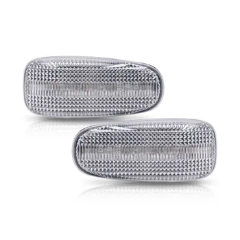 

2Pcs Amber Clear Amber LED Front Side Marker Lamp For Benz MERCEDES 207-410 507D-814D E-Class W208 R170 W638 CLK