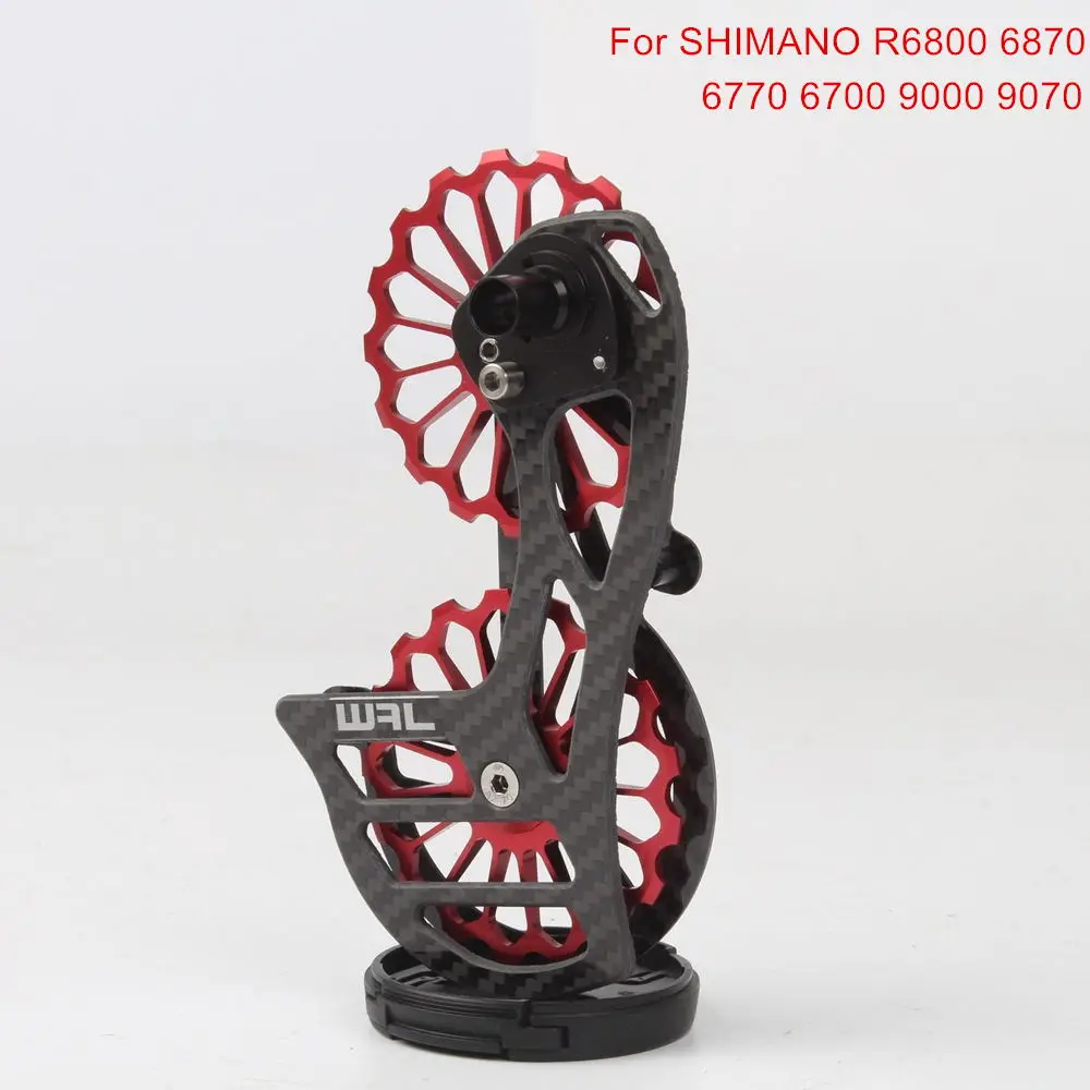 17T дорожное Велосипедное углеродное волокно керамический задний переключатель Jockey шкив направляющее колесо для Shimano R6800 6870 6770 6700 9000 9070 7000 - Цвет: R6800 9000 Red