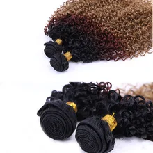 Новые женские Омбре кудрявые волосы пряди Синтетические наращивание волос парики MS88