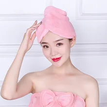 Warp Вязание Корал-флиса для сушки волос Кепки взрослых треугольный связующего душ Кепки толстые абсорбент мягкий не линяет, не выцветает сухой Ha