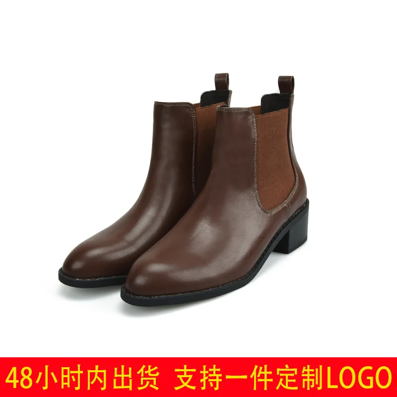 

2019 Versatile Comfortable Flat Matte Leather Elasticity Short Boots Elastic Band Chelsea Boots WOMEN'S Boots Excellent Easy to