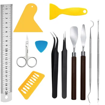 

11 Pieces Craft Vinyl Weeding Tools Set, Basic Vinyl Tool Kit For Weeding Vinyl, Silhouettes, Cameos, Lettering