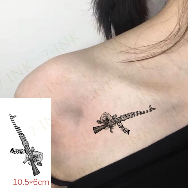 Ak 47 Tattoo Kalashnikov Vector Images 32