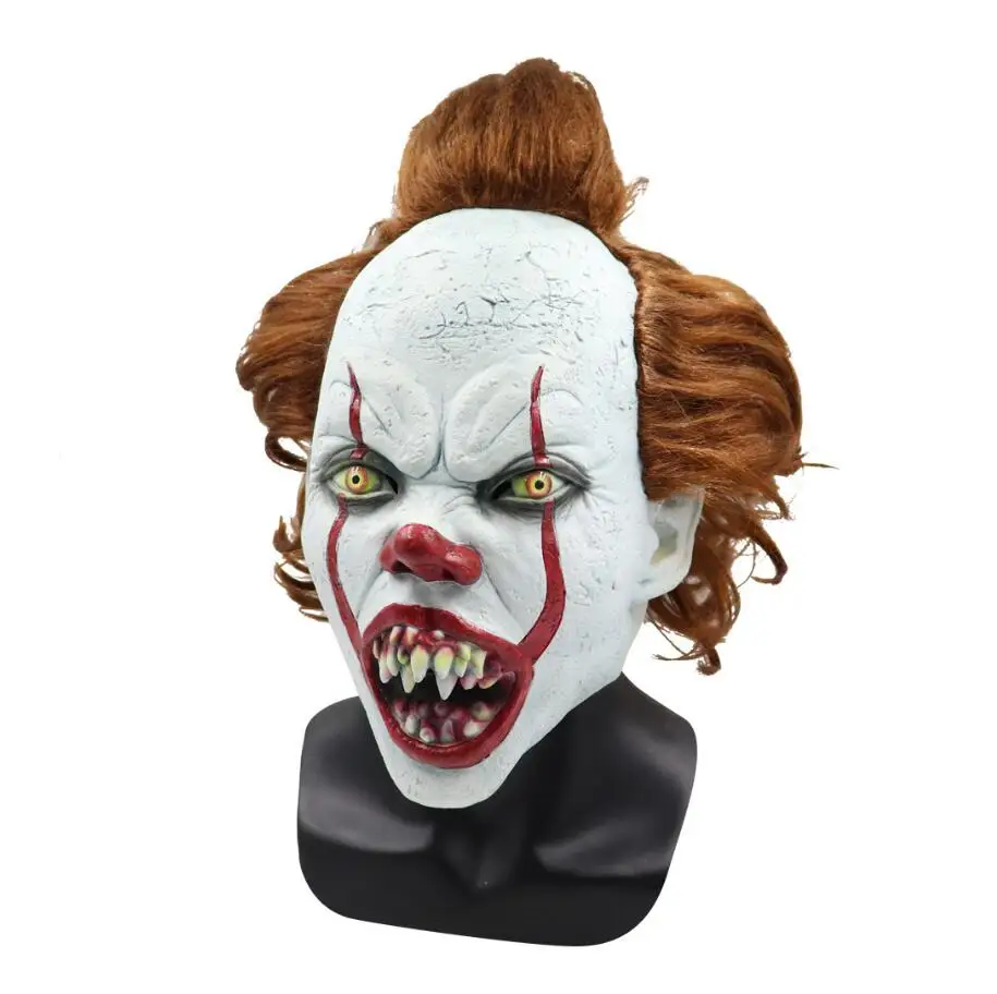 Светодиодный маска клоуна Pennywise Stephen King's It Chapter Two Masque Movie шлем для косплея маски