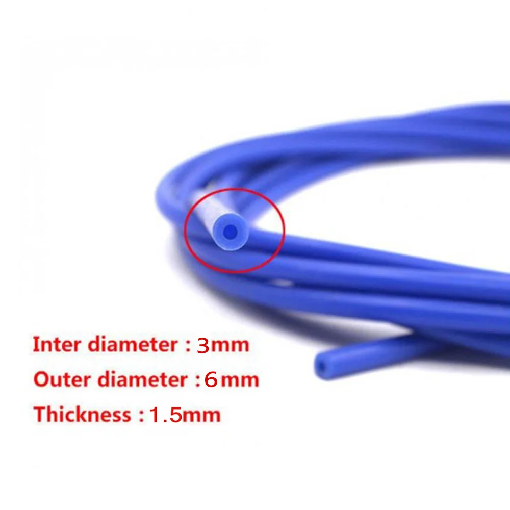 3 мм/0,12 ID синий полный Силиконовый топливный/Воздушный вакуумный шланг/линия/труба/трубка части
