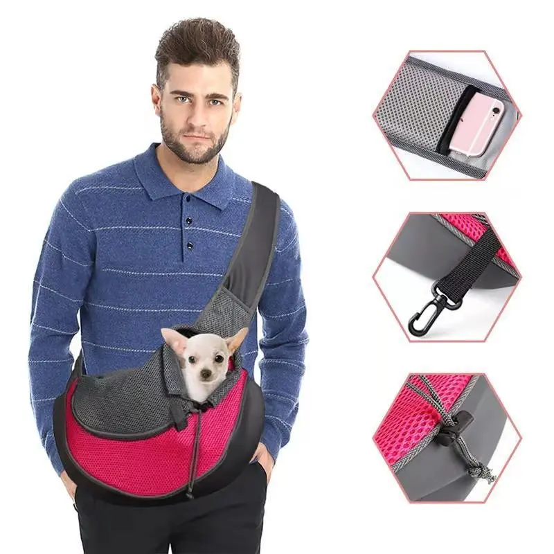 Pet Outing Carrying Bag Puppy Mesh Shoulder Bag Cat Breathable
