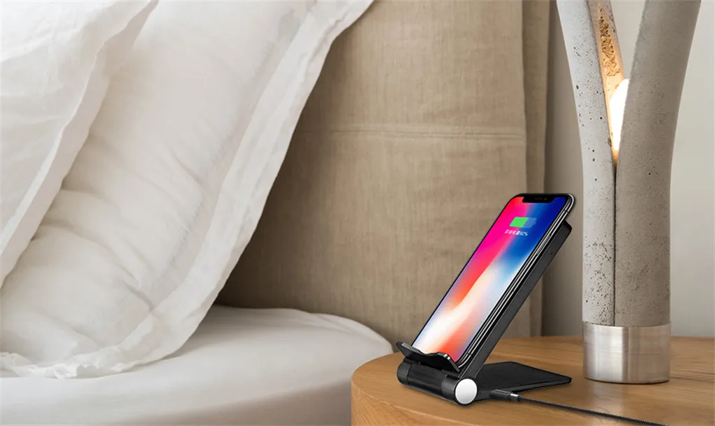 Быстрое беспроводное зарядное устройство Qi для samsung для iPhone Xs X R S8 S9 S10