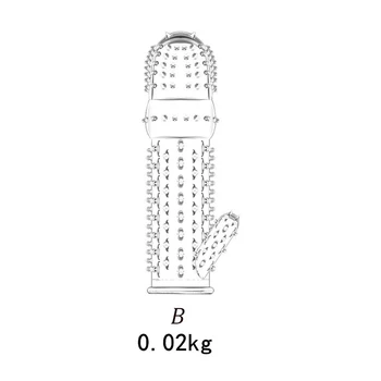 Men Delay Nozzle on Penis Dick Extensions Penis Sleeve G Spot Dildo Sex Toys for Adult Men Delay Massager Cock Ring Cover 4