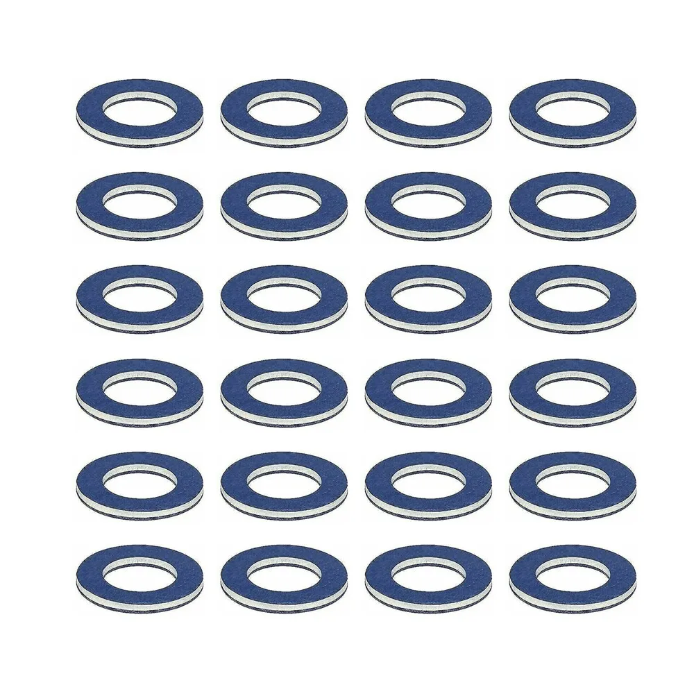 Car Set Of 100 Oil Drain Sump Plug Washers Gasket Hole Auto Replacement Accessories For Toyota OE90430-12031 12mm