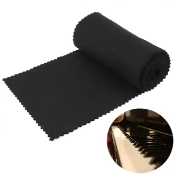 

Piano Key Cover 119 x 14cm Black Soft Piano Key Cover Keyboard Dust Cover Keyboard Instruments
