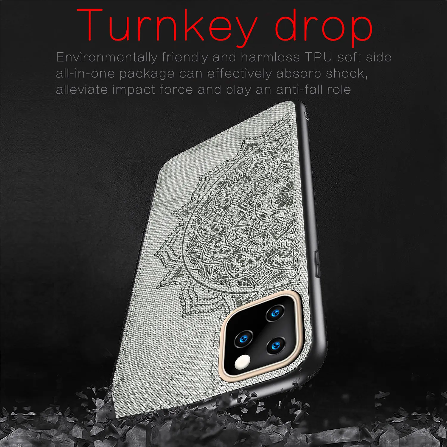 Для Apple iPhone 11 чехол для Pro Max Магнитная ткань Жесткий PC силиконовая рамка задняя