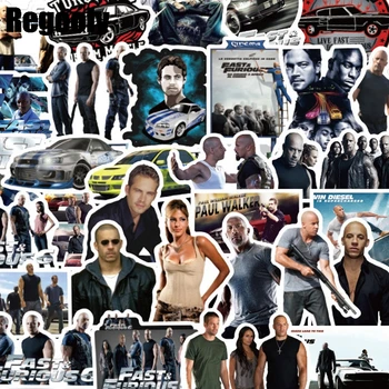 

50pcs Fast and Furious tv show movie Waterproof Stickers Kids Toy Sticker For DIY Luggage Laptop Skateboard Car Decor stickers