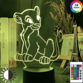 

Disney Cartoon Night Light The Lion King Nala USB 3D LED Light Children Kids LED Night Light for Bedroom Decoration Xmas Gifts