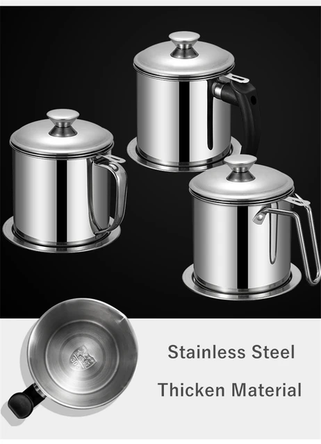 Stainless Steel Residue Strainer  Stainless Steel Grease Separator - 1.3l  Kitchen - Aliexpress