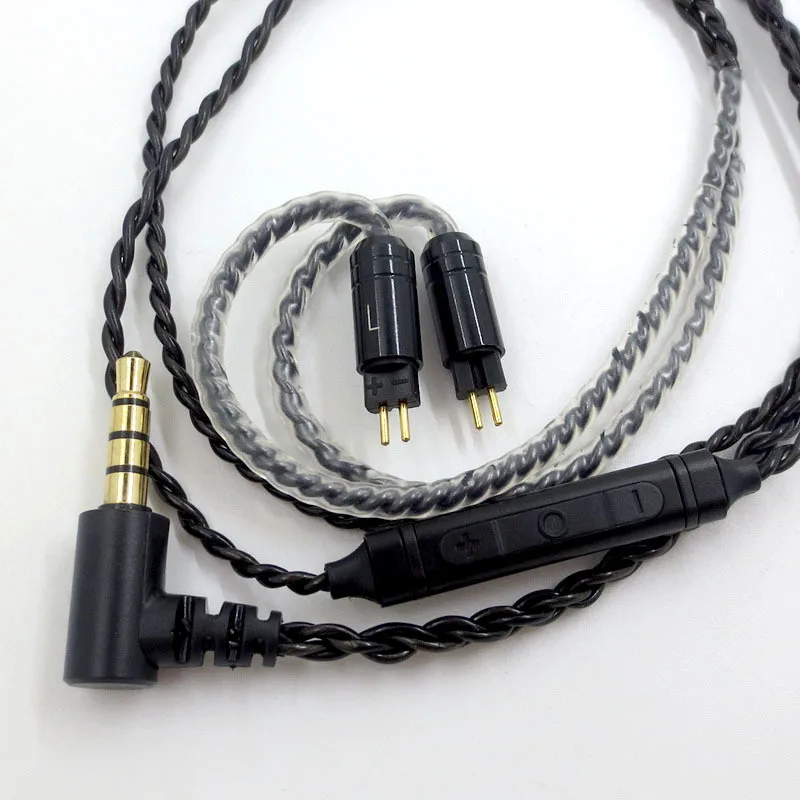 Audio Cable for SE215 IE80S A2DC LS70 IM50 Headphone L Elbow Upgrate Cable 0 78 2pin for 04 Gray Jaundice Sennheiser ATH