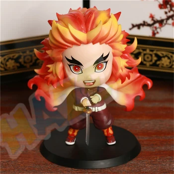 

Anime Kimetsu no Yaiba Figure Demon Slayer Rengoku Senjurou Q Ver. Model PVC Toy