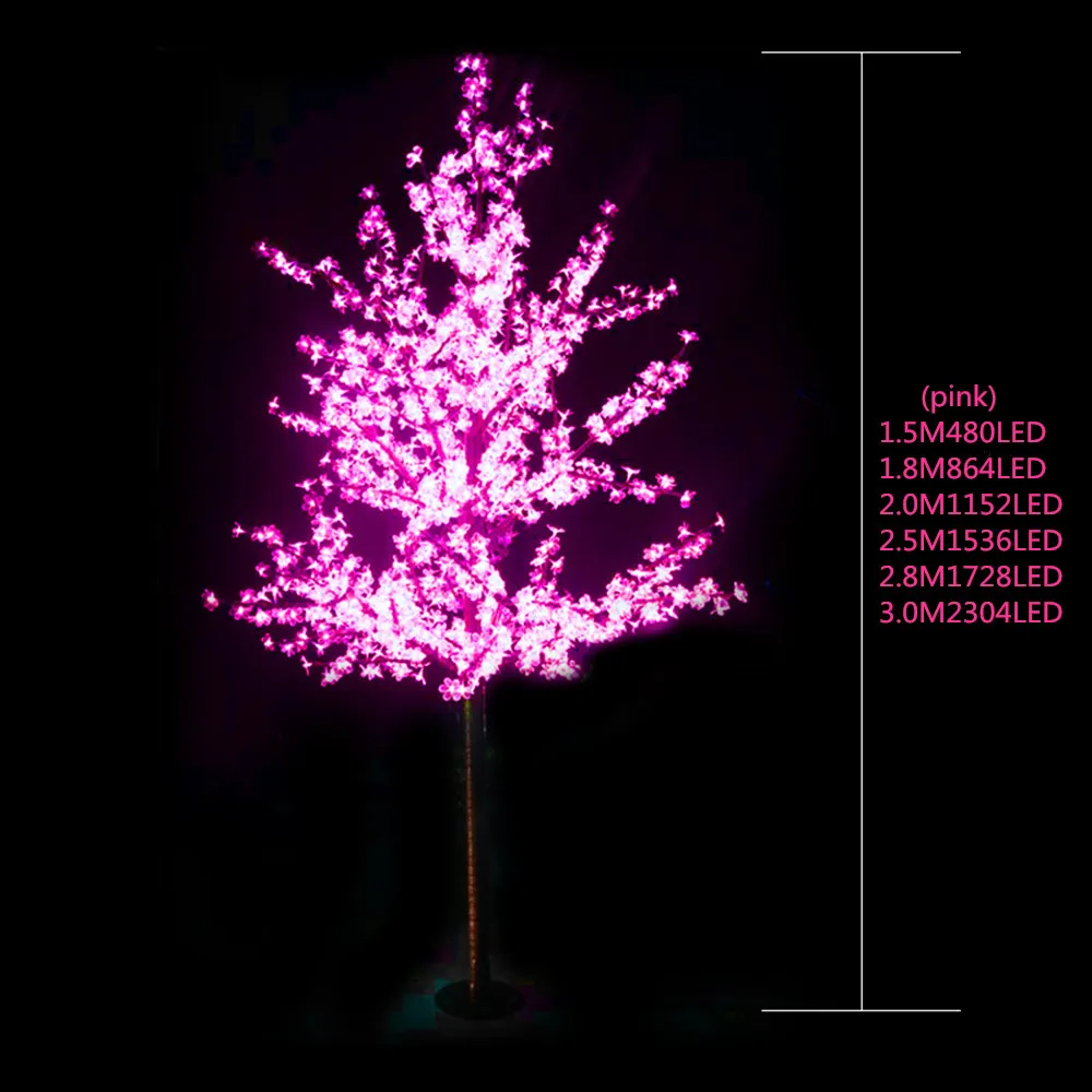 1,5 м 5 футов высота белый светодиодный Вишневый цвет дерево открытый Крытый Свадебный сад праздничный светильник Декор 480 светодиодный s - Цвет: 5