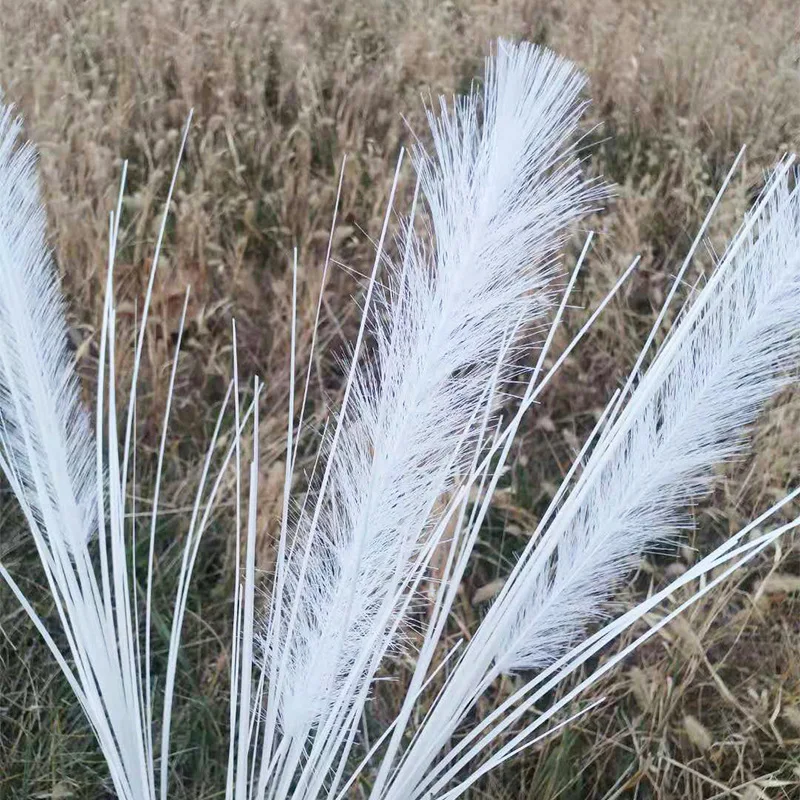 10 пьезов 80 см, искусственная Планта hierba cauna cebolla hierba falsa pluma Pavo Real rama boda T Decoration de escenario