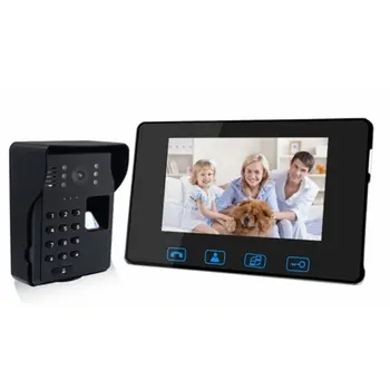 

7 inch Wireless Fingerprint Video Doorbell Intercom 2.4GHz Digital Door Phone System With Doorbell Camera Doorbell