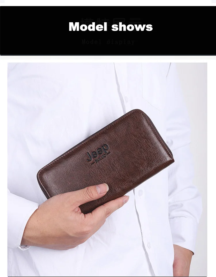 Male hand bag new men long purse single zipper pu handbag large capacity recreation mobile phone bag