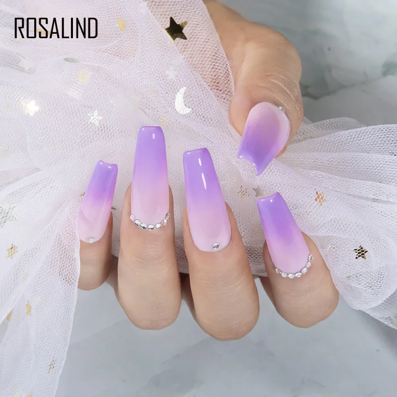 ROSALIND Gel Nail Polish With Nail Lamp Kit for Manicure Nail Art Semi Permanent Gel Varnishes Lacquer Top Base Nail Kit 4