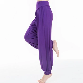

2020 New 6 Colors Wide Leg Yoga Pants Plus Size Women Loose Pants Long Trousers For Yoga Dance Gym Soft Modal Home Pants