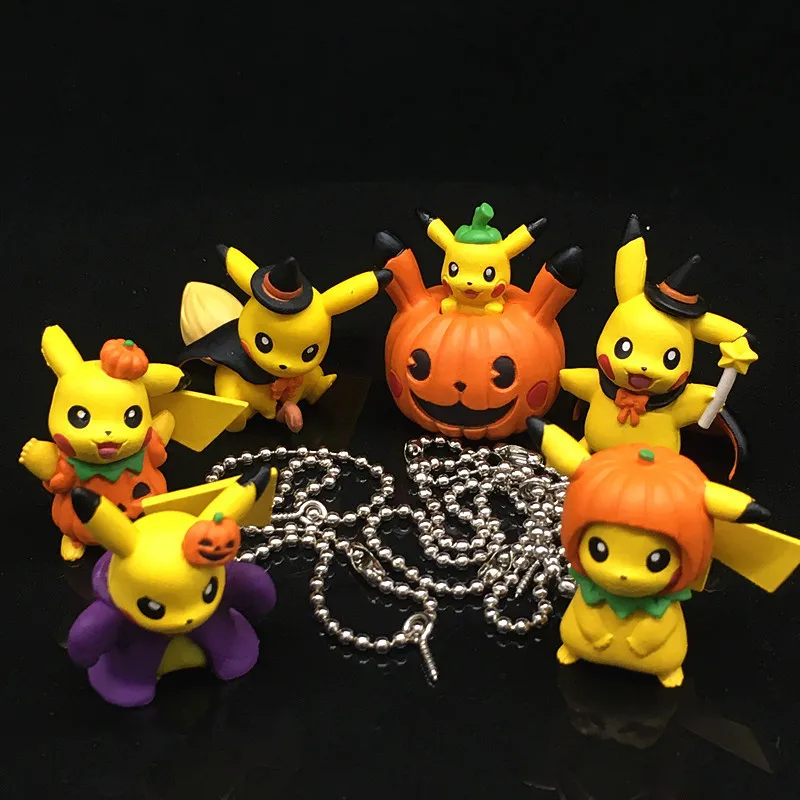 Anime Pokemon Pocket Monster Doll Figure 3CM Pikachu PVC Key Chain Pendant Model Toy Gifts for Children |