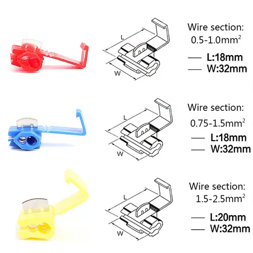 Scotch Lock Wire Connector 10/20/30PCS Without Breaking Cable Insulated Line AWG 22-10 Crimp Quick Splice Electrical Terminals - Image 2