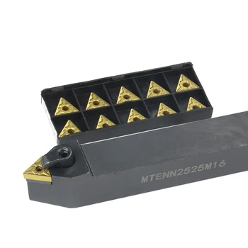 

MTENN2020K16 MTENN1616H16 MTENN2525M16 External Turning Tool Holder TNMG16 Carbide Inserts MTENN Lathe Cutting Machine Tools Set