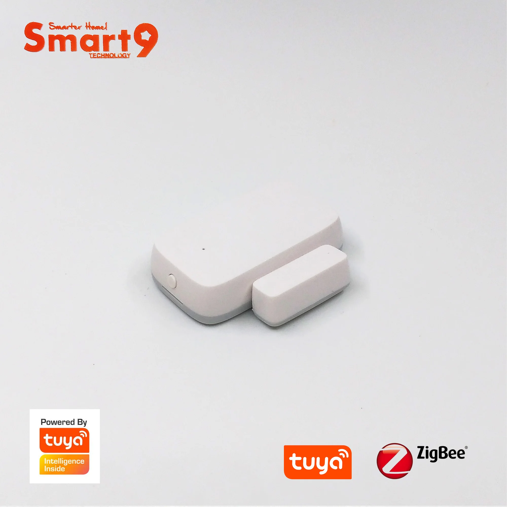 Датчик Контакта для окон и дверей Smart9 ZigBee работает с TuYa Hub дистанционным