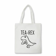 

cool Funny dinosaur design printing Women's Shopper bag Teenager Students Handbags canvas bag Tea rex Cute girl Bolsas