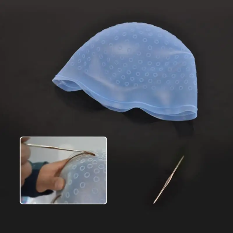 Гибкий Голубой салонный силиконовый цвет волос, подсвечивающий колпачок для красителя, инструменты для укладки волос для наращивания волос