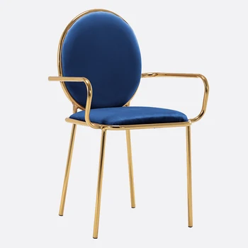 

Nordic light luxury dining chair makeup chair bedroom net red chair simple backrest stool home table and chairs ins