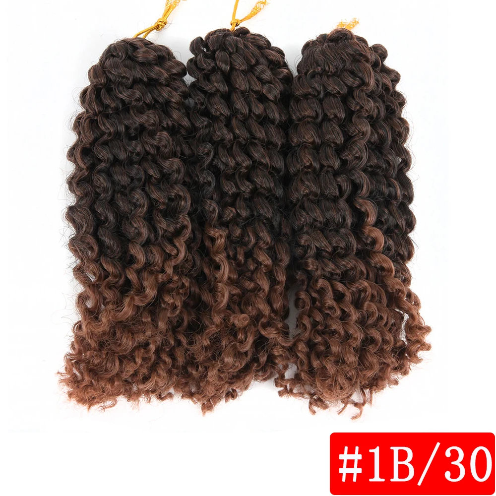 1B-30 Вязанные косички искусственные кучерявые волосы Ombre 1B/серые плетеные волосы для женщин 8 дюймов 3 шт./упак. 60 прядей синтетические волосы для наращивания Pageup - Цвет: 1B-30