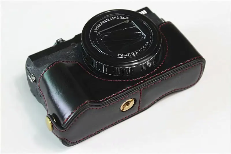 ПУ кожаный чехол для камеры половина сумка для Canon Powershot G5 X Mark II G5XII G5X2 Половина корпуса камеры Нижняя крышка батарейного отсека