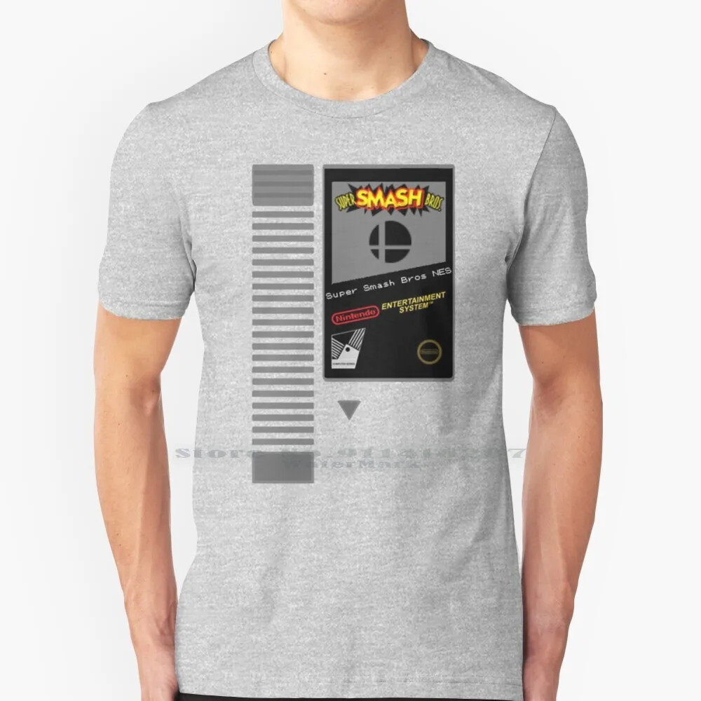 Nes Cartuccia: Super Smash Bros T Shirt 100% Puro Cotone Nes Cartuccia Super Smash Bros Nosso Game 3 Wii U System Boswer