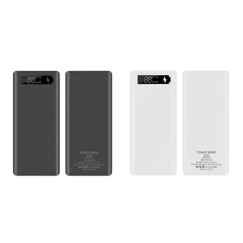 

QC3.0 PD Display Portable Dual USB DIY Powerbank Case 8x18650 Battery LED Light Charging Digital Display Power Bank Shell Kit