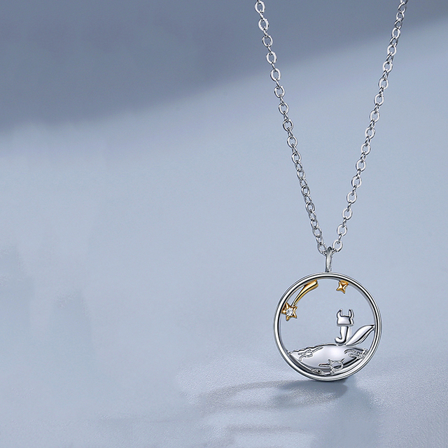 Couple Necklaces Prince Spirit Fox Polishing Pendant Titanium Steel Glossy Chain Necklace Valentine's Day Jewelry Gift