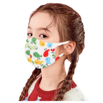 

Cartoon 3D Mask For Children Kids Ice Silk Cotton Fabric Mouth Mask Breathable Washable Reusable Face Cover Masque Tissu Enfant
