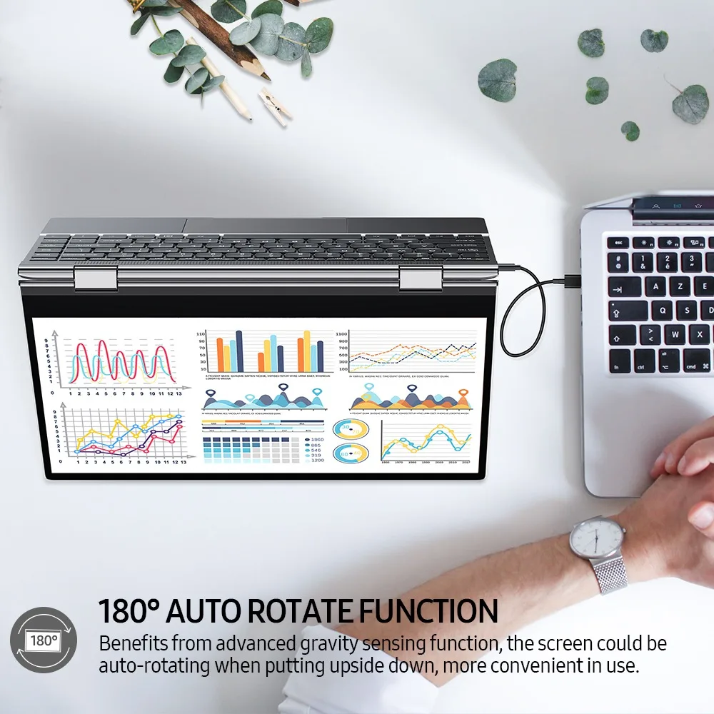 X True Portable Monitor w/ Keyboard Battery Tech Storm
