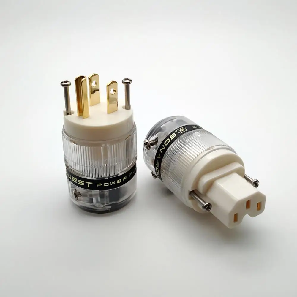SONARQUEST ST-GP(W) ST-GC(W) Высококачественные золото покрытием США Разъем питания и IEC разъем для Hi-Fi аудиоусилитель