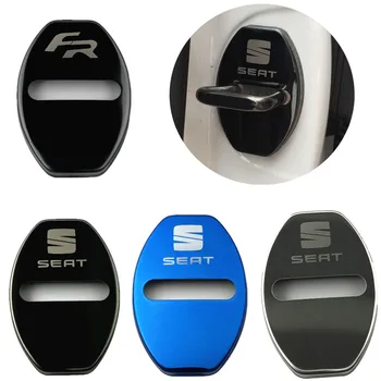 

Car-Styling Door lock Cover Car Emblem Fit For Seat FR leon ibiza Altea Alhambra Accessories Stainless Steel Car Styling Sticker