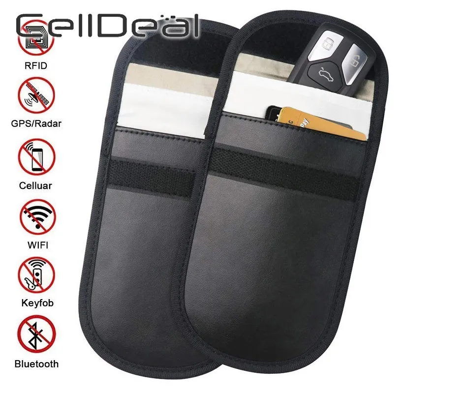 Smart Key Electric Wave Blocking Pouch Anti theft Car Security By Relay