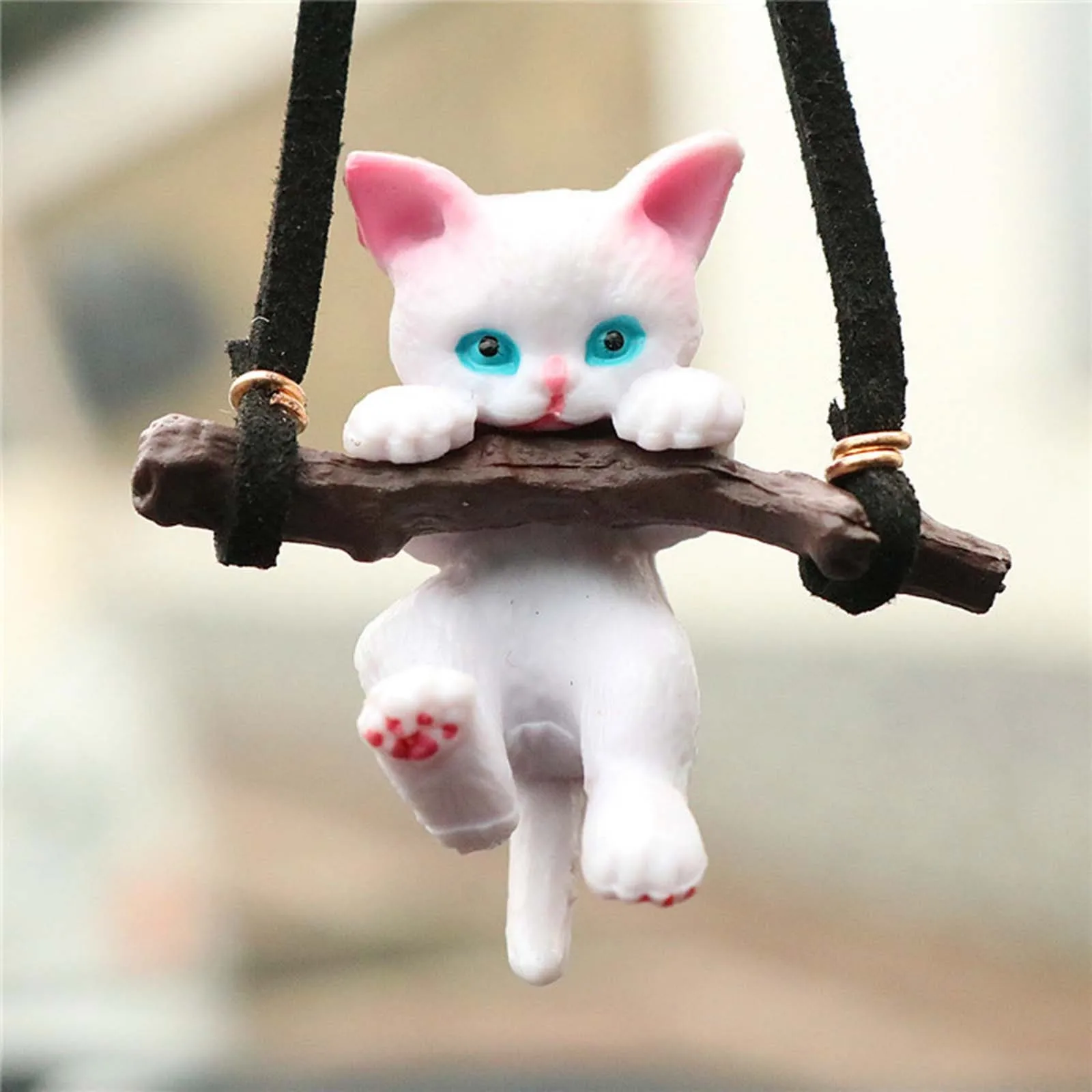최고 판매 애니메이션 고양이 자동차 장식품 지점 자동차 액세서리 인테리어 장식 차량 백미러 펜던트