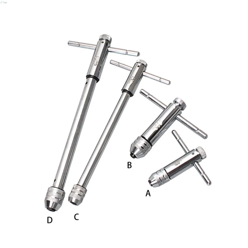 

Adjustable Ratcheting T Bar Handle Tap Wrench M3-M8/M5-M12 Reamer Hand Tools