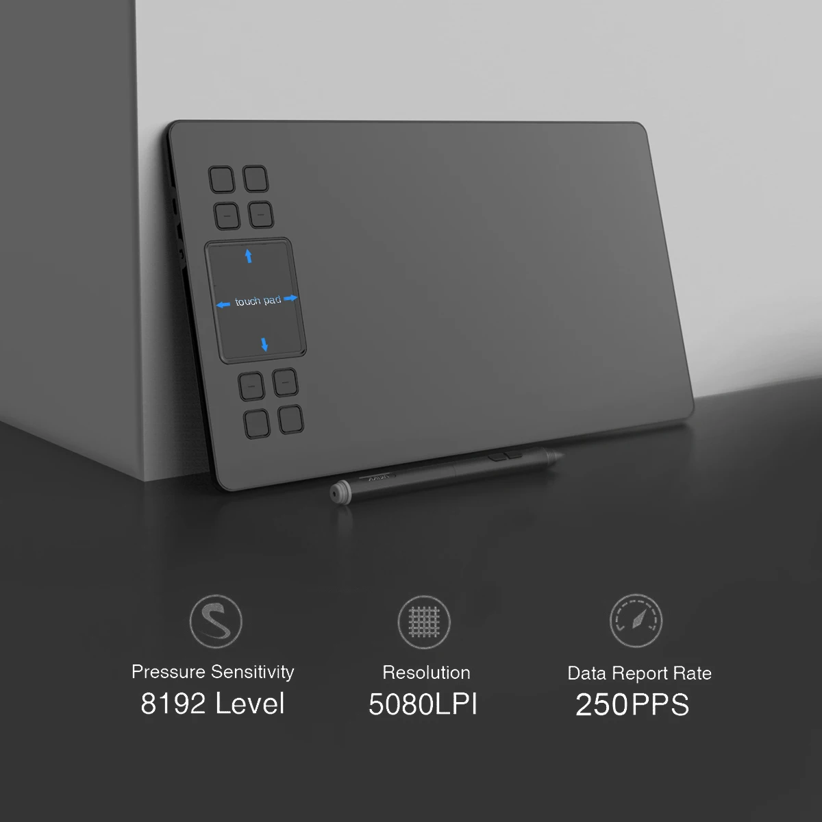 Drawing Tablet VEIKK A50 Graphic Tablet with 8192 Levels Pressure Sensitivity Comes with a Battery-Free Pen 8192 Levels and an Artist Glove Drawing Tablet VEIKK A50 Graphic Tablet with 8192 Levels Pressure Sensitivity Comes with a Battery-Free Pen 8192 Levels and an Artist Glove