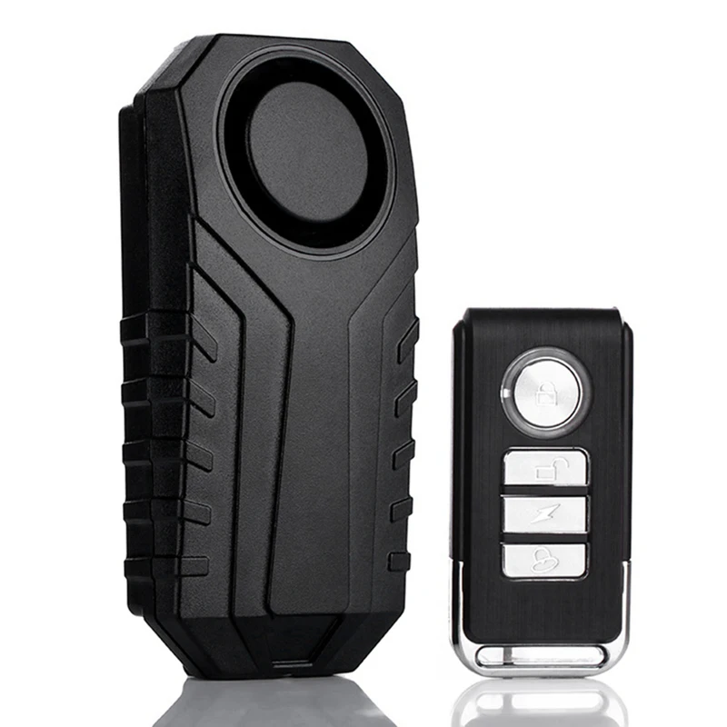 Wireless Bicycle Alarm Anti-Theft Vibration Safety Sensor Displacement Sensor Alarm Vibration Sensitivity Adjustable Remote Alar